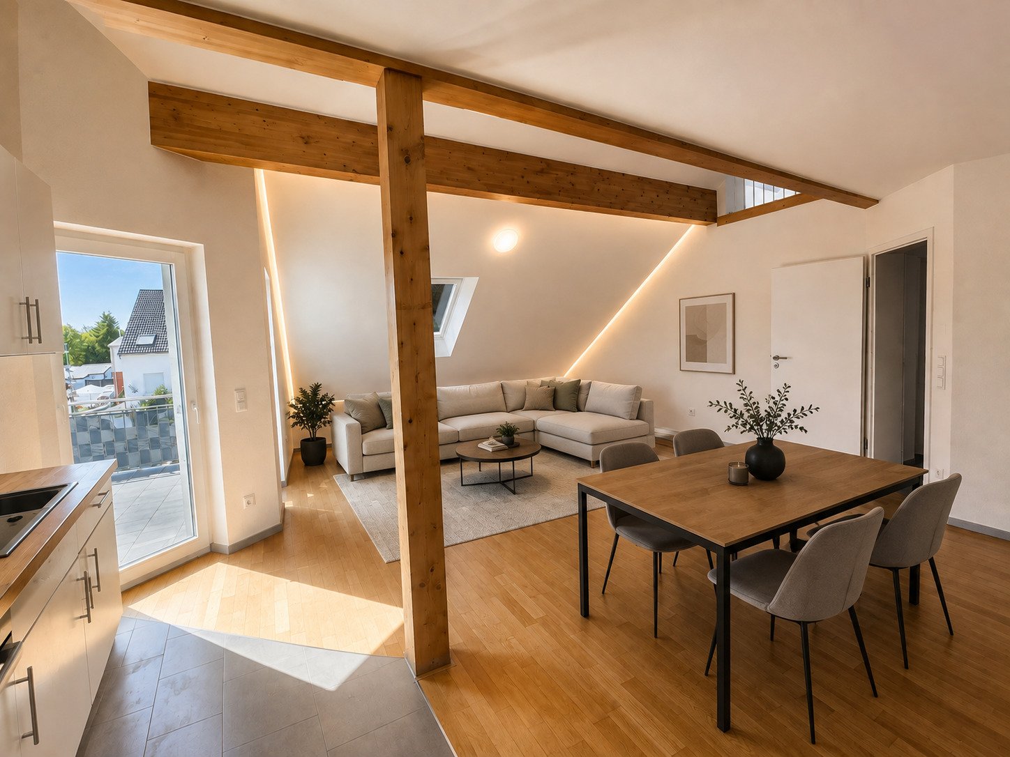 Stilvolles Wohnen auf zwei Ebenen - ca. 130 m² Maisonette Traum in Schweich, incl. EBK, Balkon & Stellplätzen