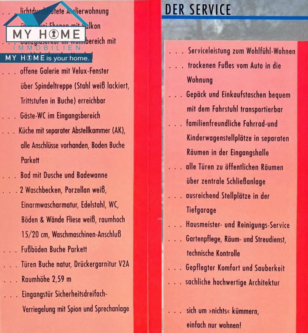 Ausstattung & SERVICE Ausstattung & SERVICE