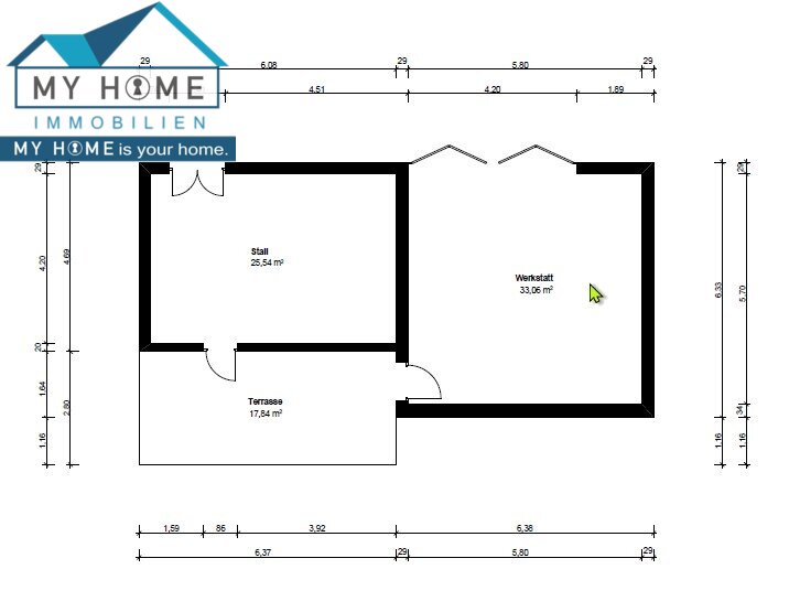 . Grundriss Stall-Werkstatt-Garage . Grundriss Stall-Werkstatt-Garage