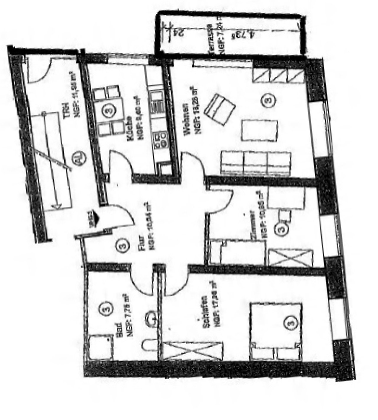 Grundriss Whg. 3 Grundriss Whg. 3